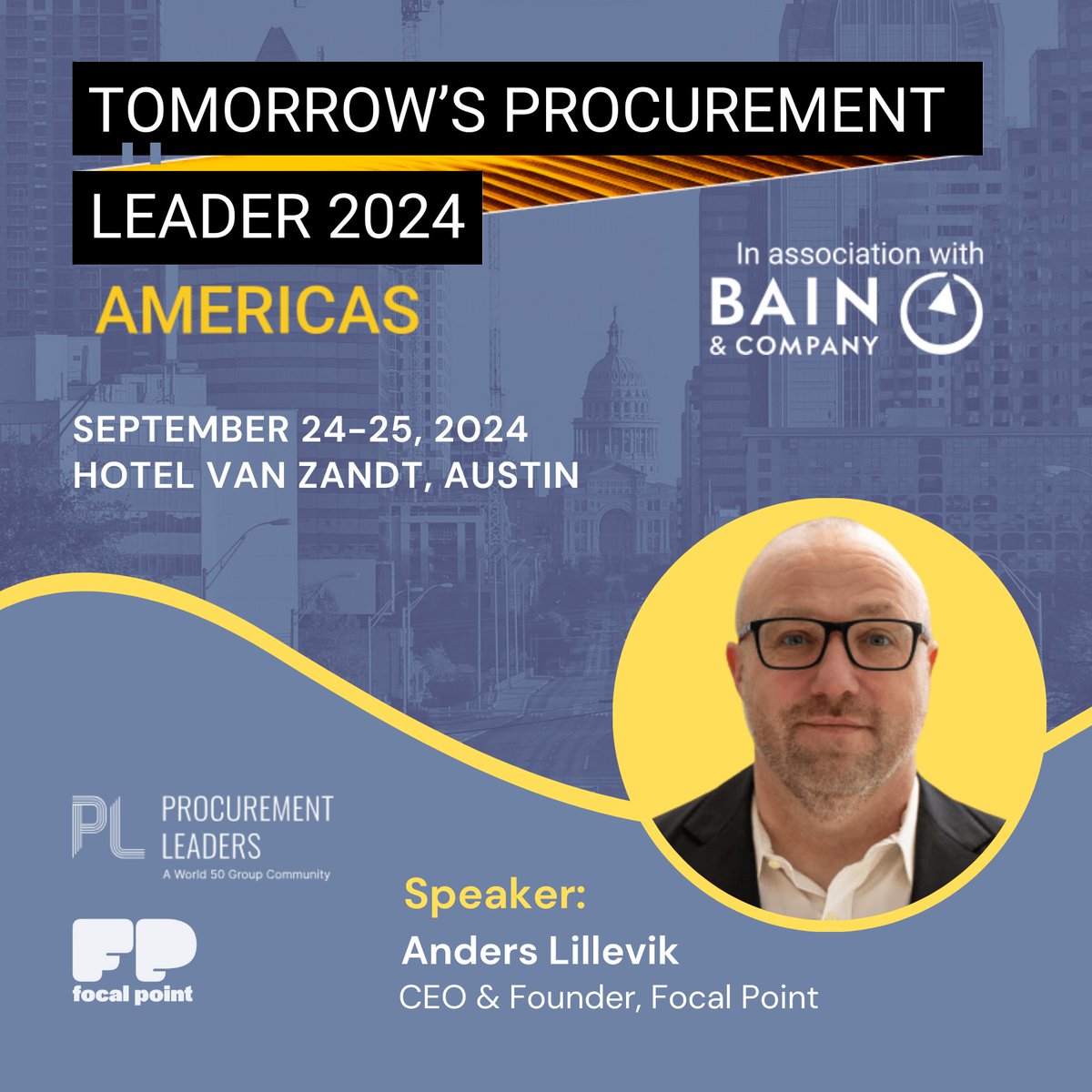 🚀 Happening tomorrow! Focal Point is a Vision Partner for Tomorrow’s Procurement Leader 2024. Don’t miss our CEO &amp; Founder, Anders Lillevik, leading a session on The Future of Procurement Orchestration. We hope to see you there!

#FocalPoint #Procurement #ProcurementLeaders