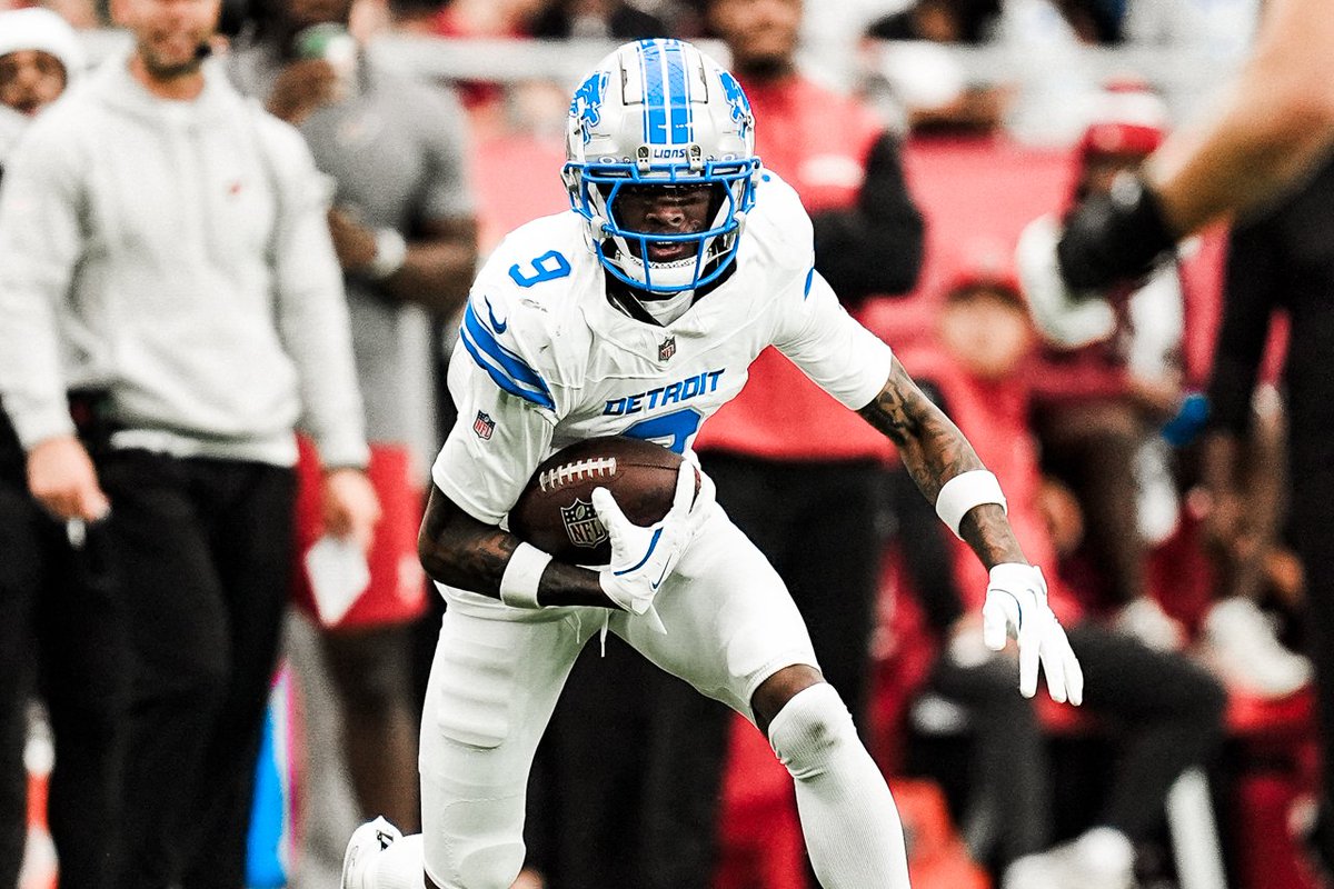 LionsPR's tweet photo. The @Lions are the first @NFL team since at least the 1970 AFL/NFL merger to have two RBs (Montgomery + Gibbs) with 200+ rushing yards and two WRs (St. Brown + Williams) with 200+ receiving yards through the first three games of a season.

#OnePride https://t.co/FHpTEQTbe6