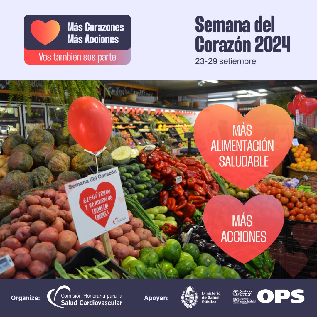 Más corazones más acciones.  Actuando conjuntamente podemos impulsar más acciones para mejorar la Salud del ❤️

¿De qué forma?
👉🏼Generando políticas públicas que faciliten comportamientos saludables.
👉🏼Facilitando el acceso a alimentos saludables.
👉🏼Limitando la promoción de