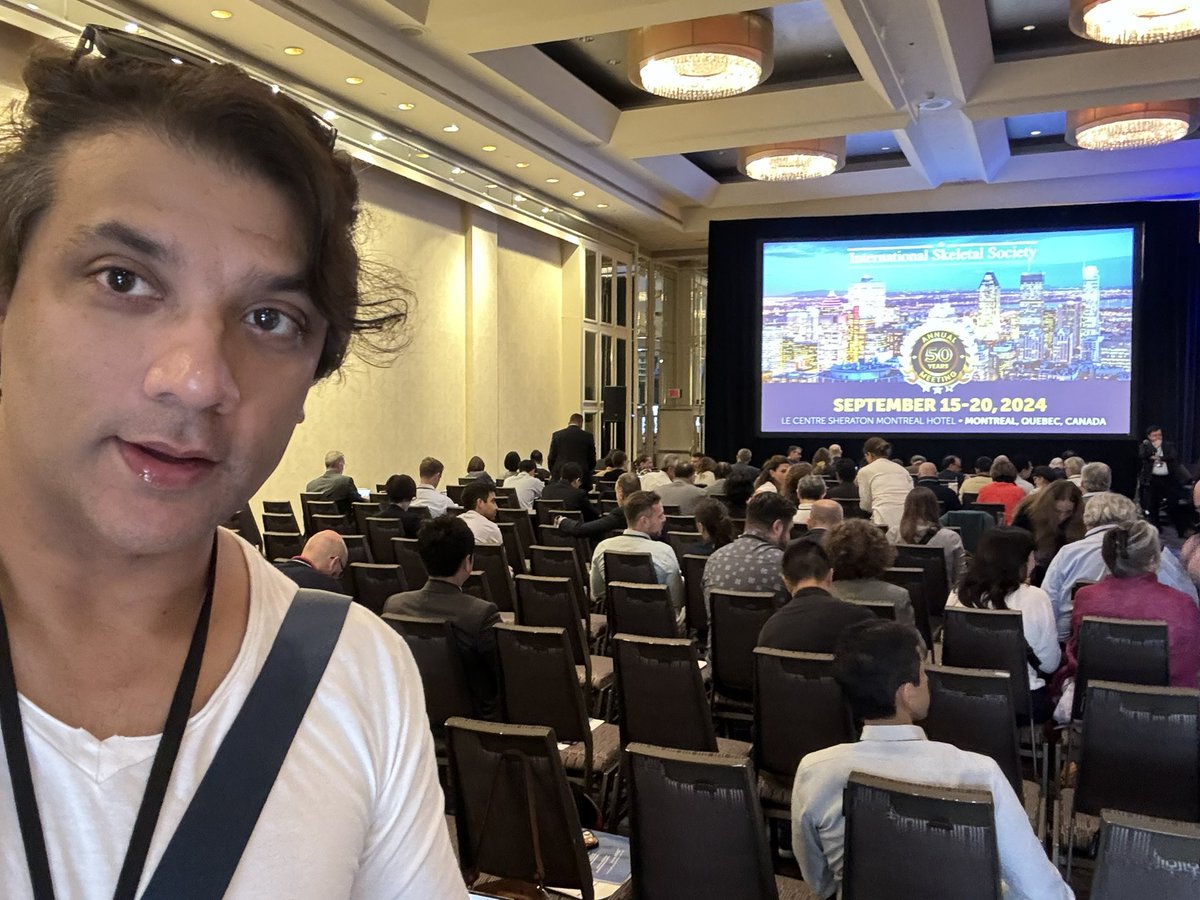 Here is our wonderful MSK faculty, Dr. Neel Gupta, attending the International Skeletal Society meeting last week in Montreal! 🦴