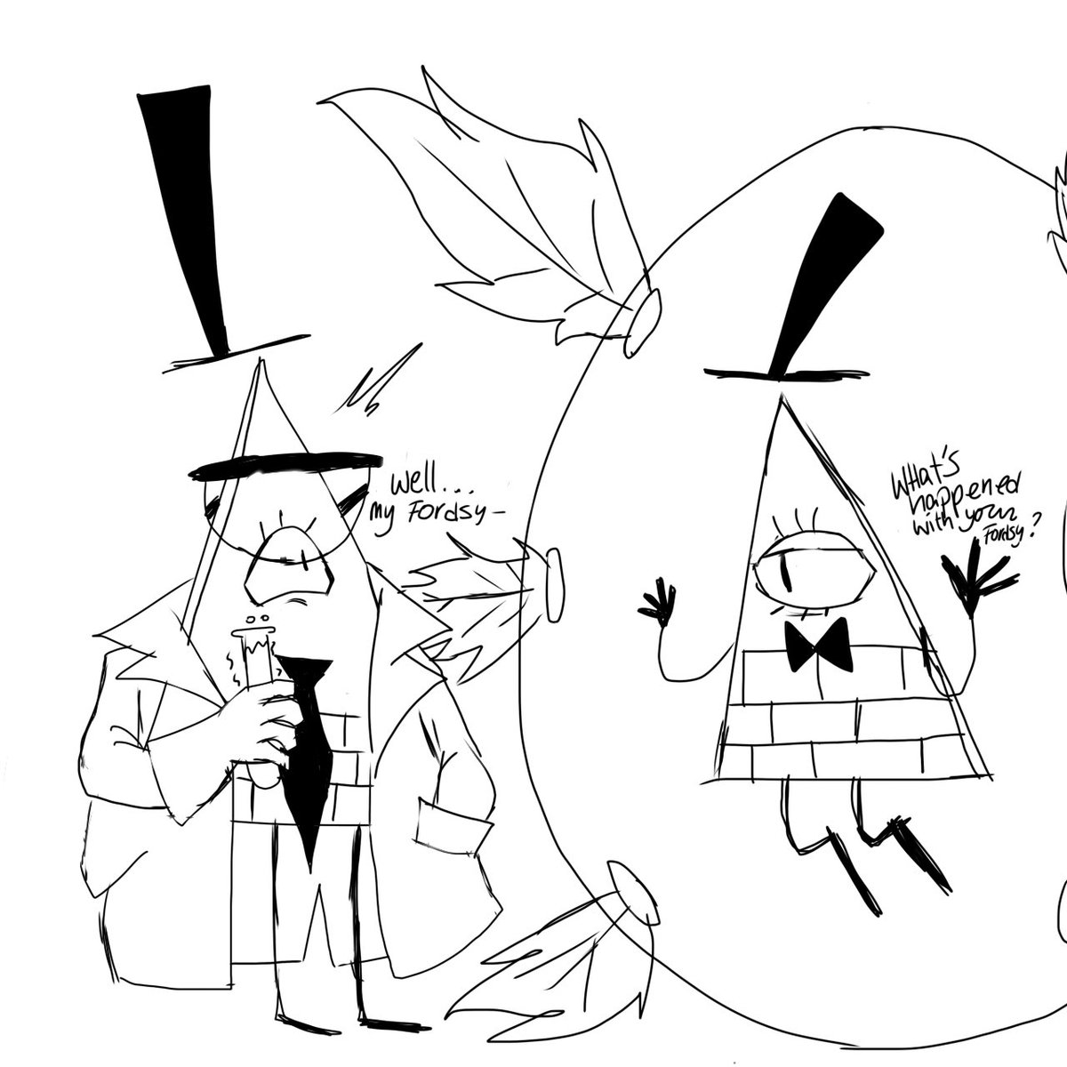 fanta_blog's tweet photo. Conversation between scientist bill cipher and dreamcaptor bill cipher comic.
#gravityfalls #binkcipher #scientistbillcipher #dreamcaptorau #scibill #artistbillcipher https://t.co/MLgDYAu2fd