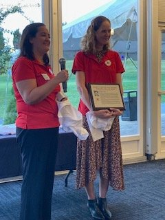 Representing Class of 2024 HOF Coach Crawford Clark, daughters L-R Hillary and Melissa