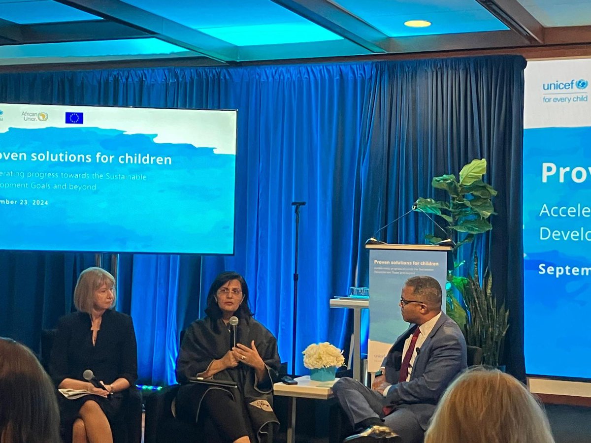 SaniaNishtar's tweet photo. Inspired to join @UNICEF’s #UNGA79 high-level dialogue on proven solutions for children. Every child deserves a life free from disease. Every child has the right to be vaccinated. @Unicefchief, #MoniqueNsanzabaganwa, @dubravkasuica, @MadinaJubilate, @wdiaspi, @NielsAnnen, @Malala, #TamiloreOmojol @askelton_CCL, @rosadelauro, #YolandaGrace.