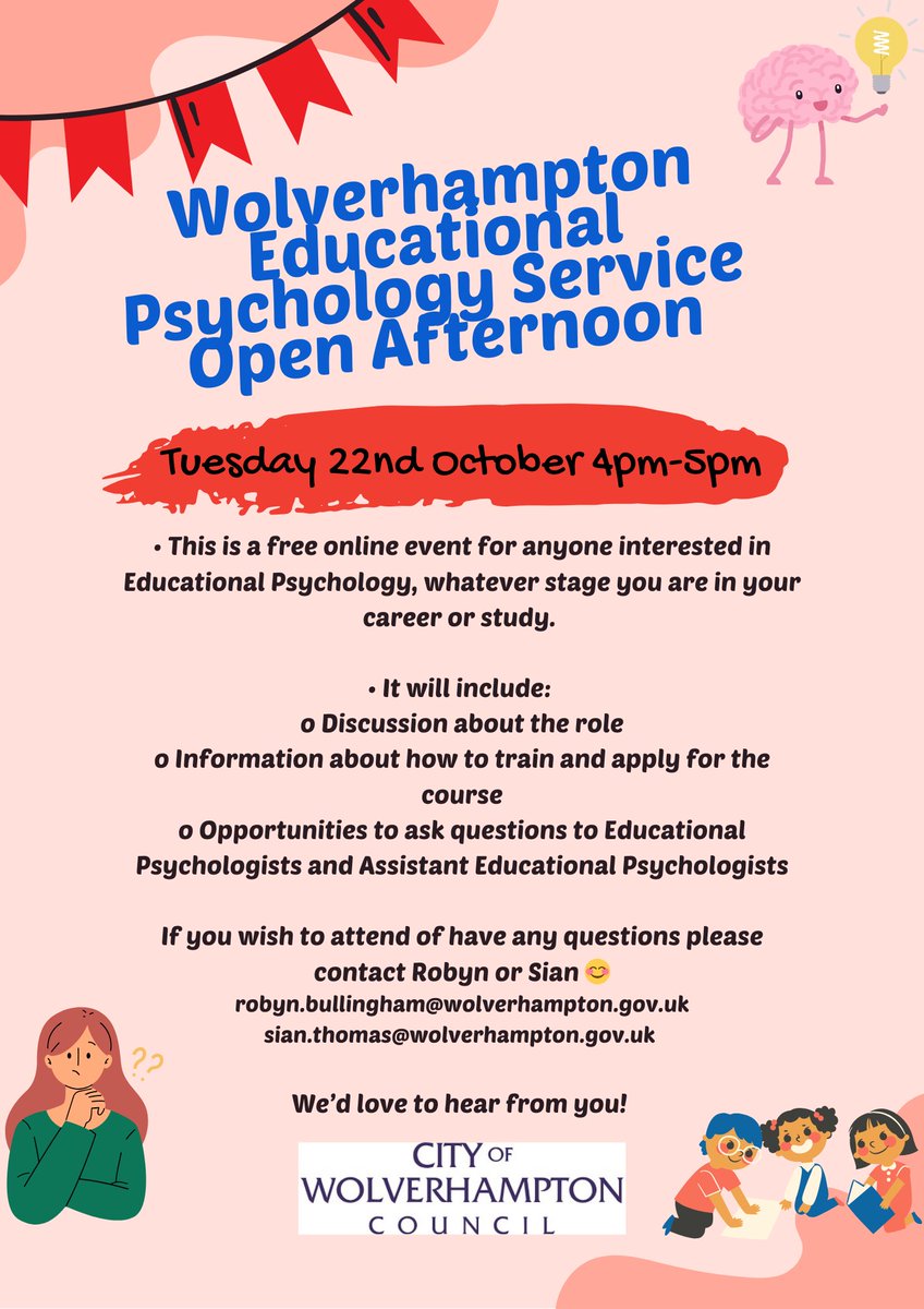 Dr Robyn Bullingham (@bull17robyn) on Twitter photo <a href="/WolvesEdPsychs/">Wolverhampton Educational Psychology Service</a> are hosting an online open afternoon to share all things about being an EP. We'd love for you to join no matter what stage you are in your journey! Please DM or contact for more info πβ¨ <a href="/WolvesEdPsychs/">Wolverhampton Educational Psychology Service</a> are hosting an online open afternoon to share all things about being an EP. We'd love for you to join no matter what stage you are in your journey! Please DM or contact for more info πβ¨