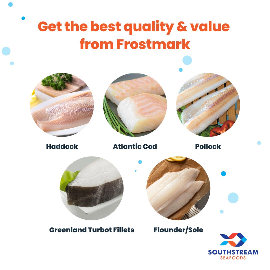 SouthstreamSfds's tweet image. Consistency and quality, every time. 🐟 Southstream&apos;s Frostmark™ brand offers wild-caught #AtlanticCod, #Haddock, #Pollock, and more—hand-trimmed for optimal freshness.

Learn more: southstream.com/contact/

#Frostmark #PremiumSeafood #SeafoodSupplier #SouthstreamSeafoods