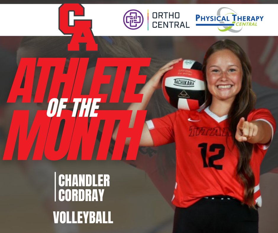 Ortho Central and PT Central Athletes of the Month Spotlight: Congratulations to
⭐ Chandler Cordray, Carl Albert High School Volleyball 
Your hard work, perseverance, and sportsmanship make us all #MidDelProud! #mdpurpose