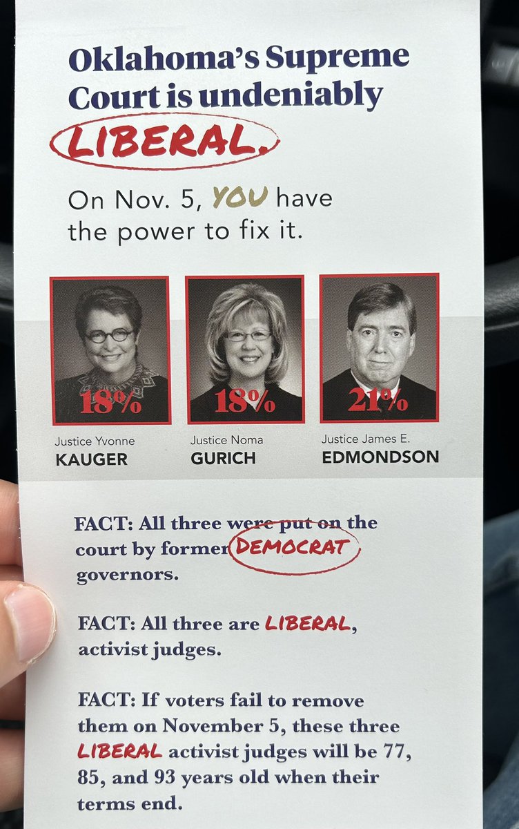 GabeGwoolley's tweet photo. Remember in November, Oklahoma. 

Vote them out❗️ https://t.co/qfIzWJJmtl