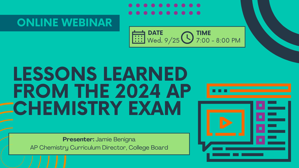 Do you teach AP Chemistry? Join us on Wednesday! AP Chem Instructional Director Jamie Benigna will analyze the free-response questions from last year’s exam, explaining the rationale behind the questions and policies for scoring them accurately and fairly. brnw.ch/21wN3kU