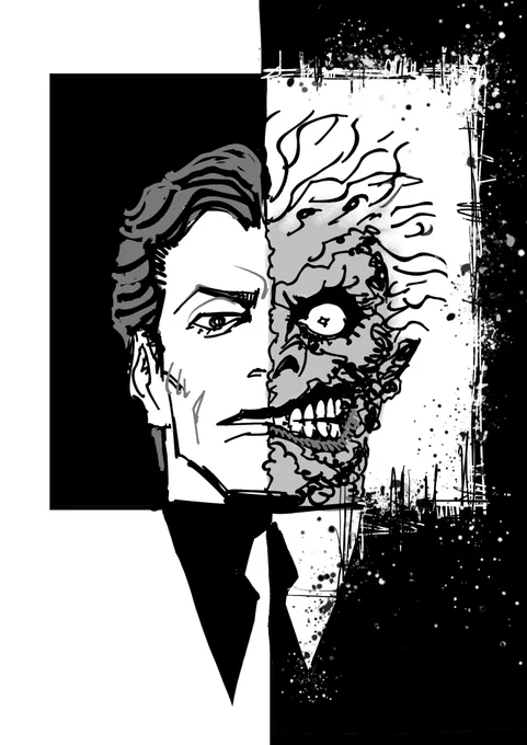 two-face doodle 