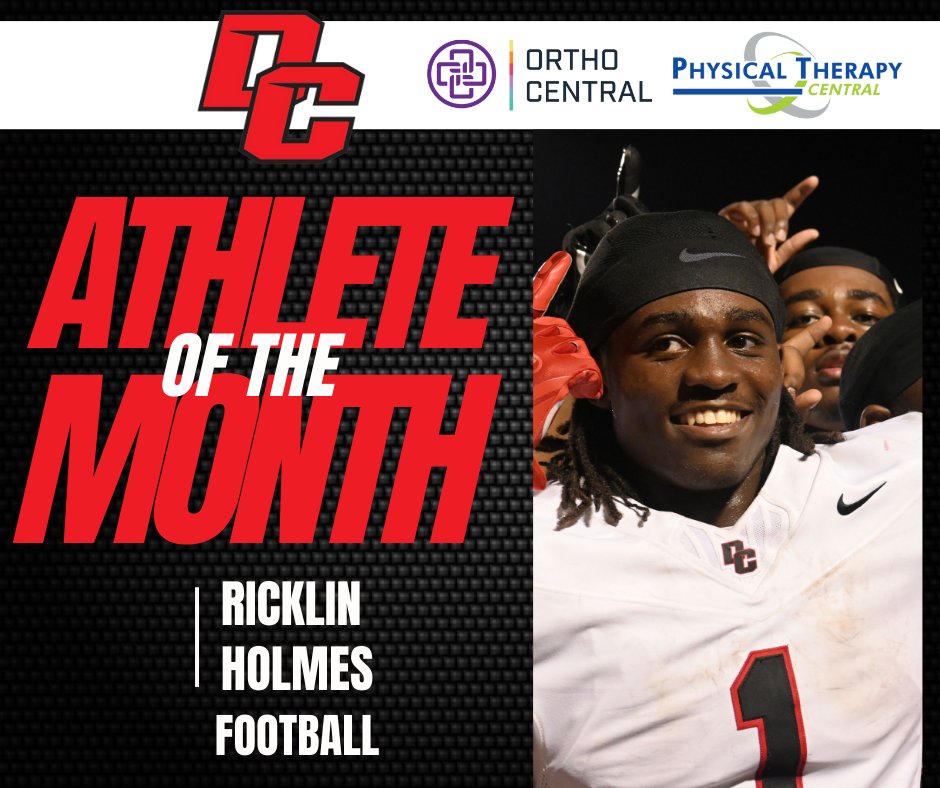 Ortho Central and PT Central Athletes of the Month Spotlight: Congratulations to 
⭐ Ricklin Holmes, Del City High School Football
Your hard work, perseverance, and sportsmanship make us all #MidDelProud! #mdpurpose