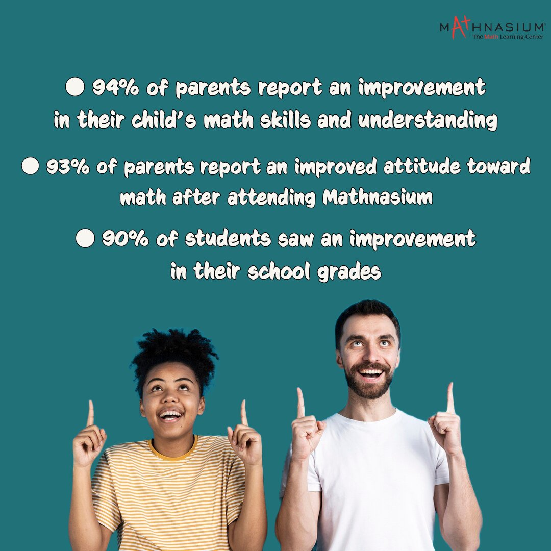 MathnOfBlaine's tweet image. Mathnasium knows that real results are truly exciting!

Parents, students, and teachers are noticing!

Discover how we can help your student today: mathnasium.com 

#Mathnasium #mathstudents #mathlearningcenter #results #confidenceboost