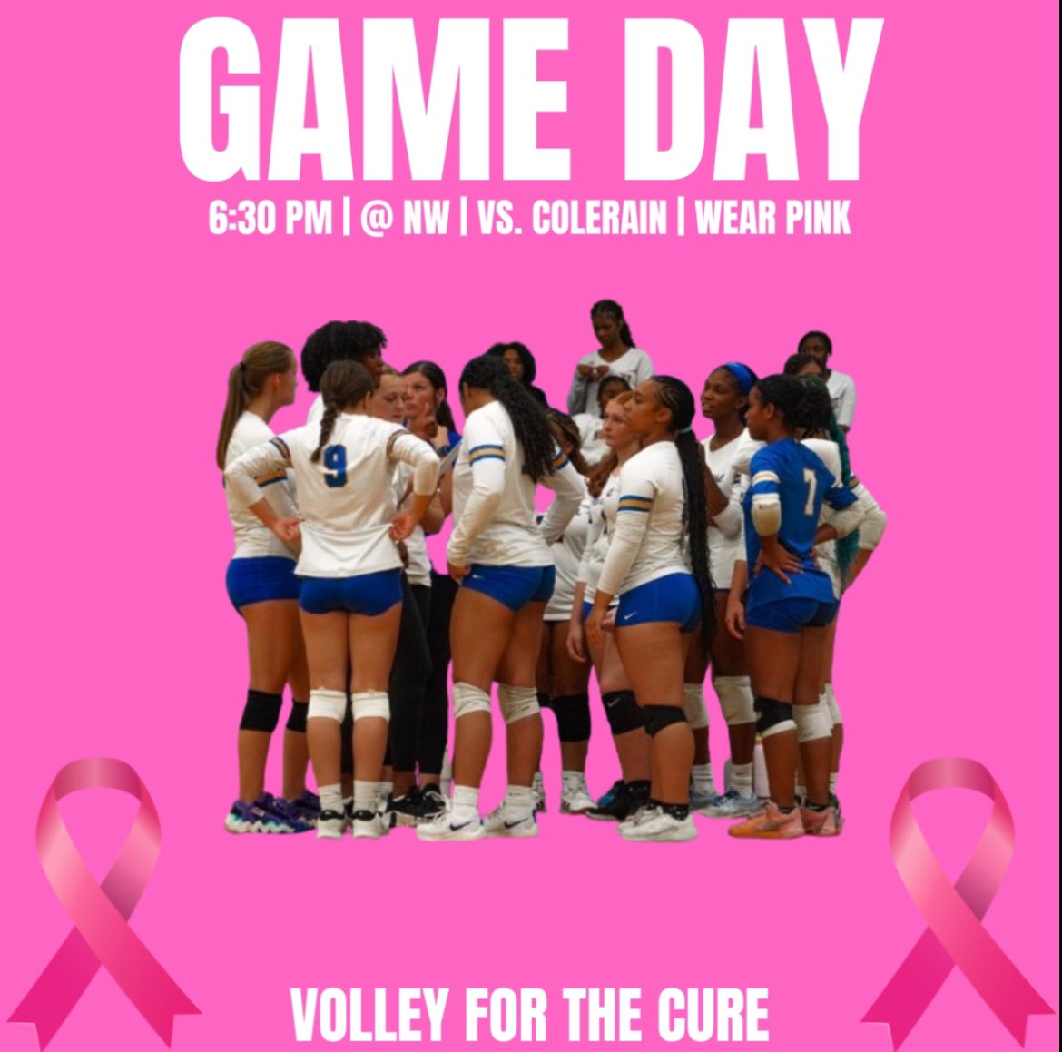 VOLLEY 4 A CURE AT THE CASTLE 🩷

jv-5:30
var-6:30

WEAR PINK N SUPPORT OUR LADY KNIGHTS!!!!