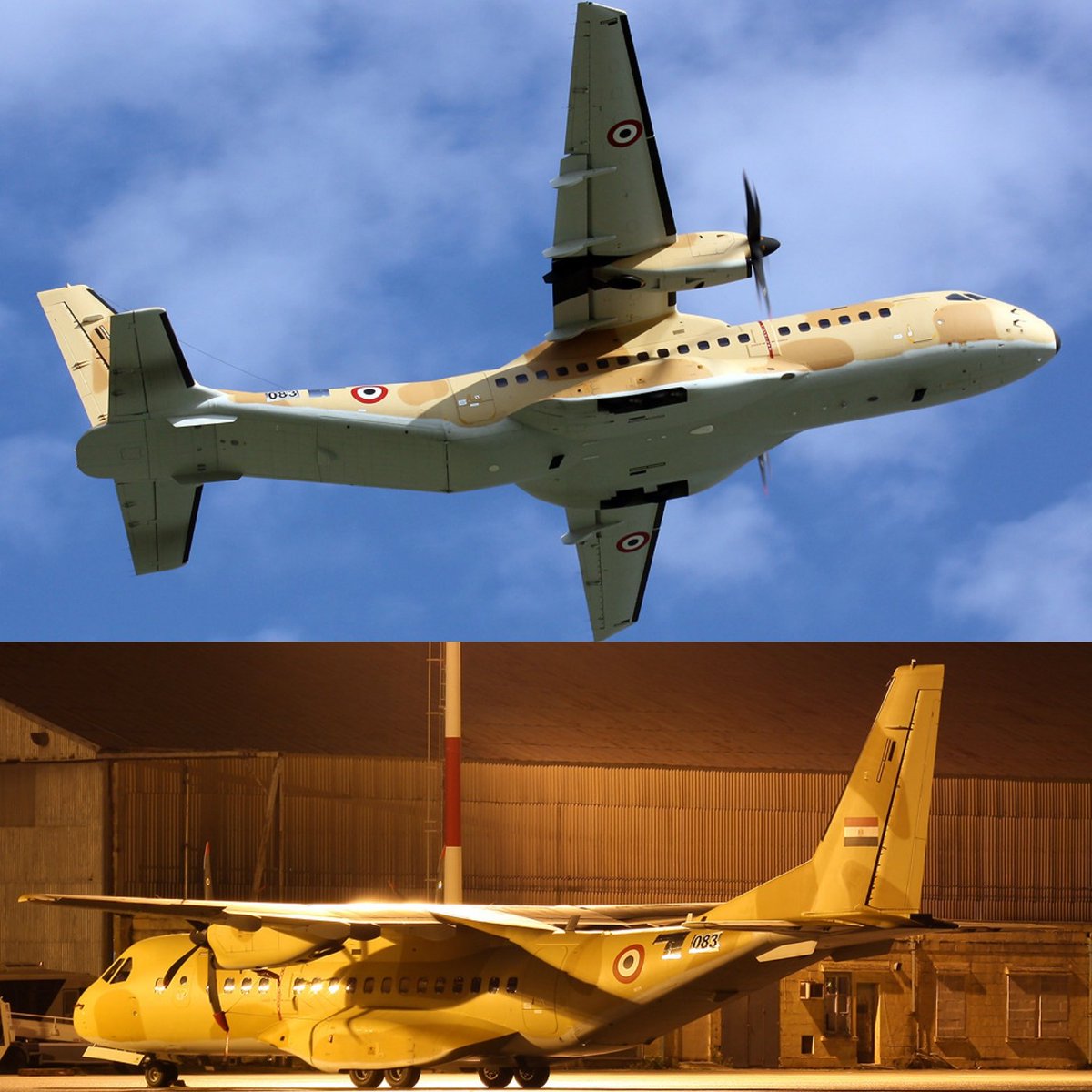 LebanonJets's tweet photo. Military: #Egypt AirForce #SUBRP Casa C295 hex code 010164 arrived from #Cairo spent 2 hours in #Beirut now on the way back, a first time we've seen this aircraft here- recently only seen C130s https://t.co/z9RJbFG82E