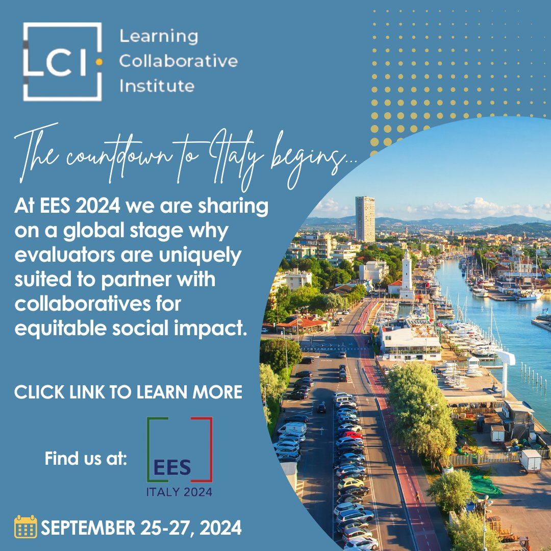 We are excited to present our validated social impact Framework at EES 2024! Attend our presentation or stop by our table to learn why evaluators are uniquely suited to partner with collaboratives for equitable change. Visit: bit.ly/4djMW0W
#EES24 #Evaluation #LCI