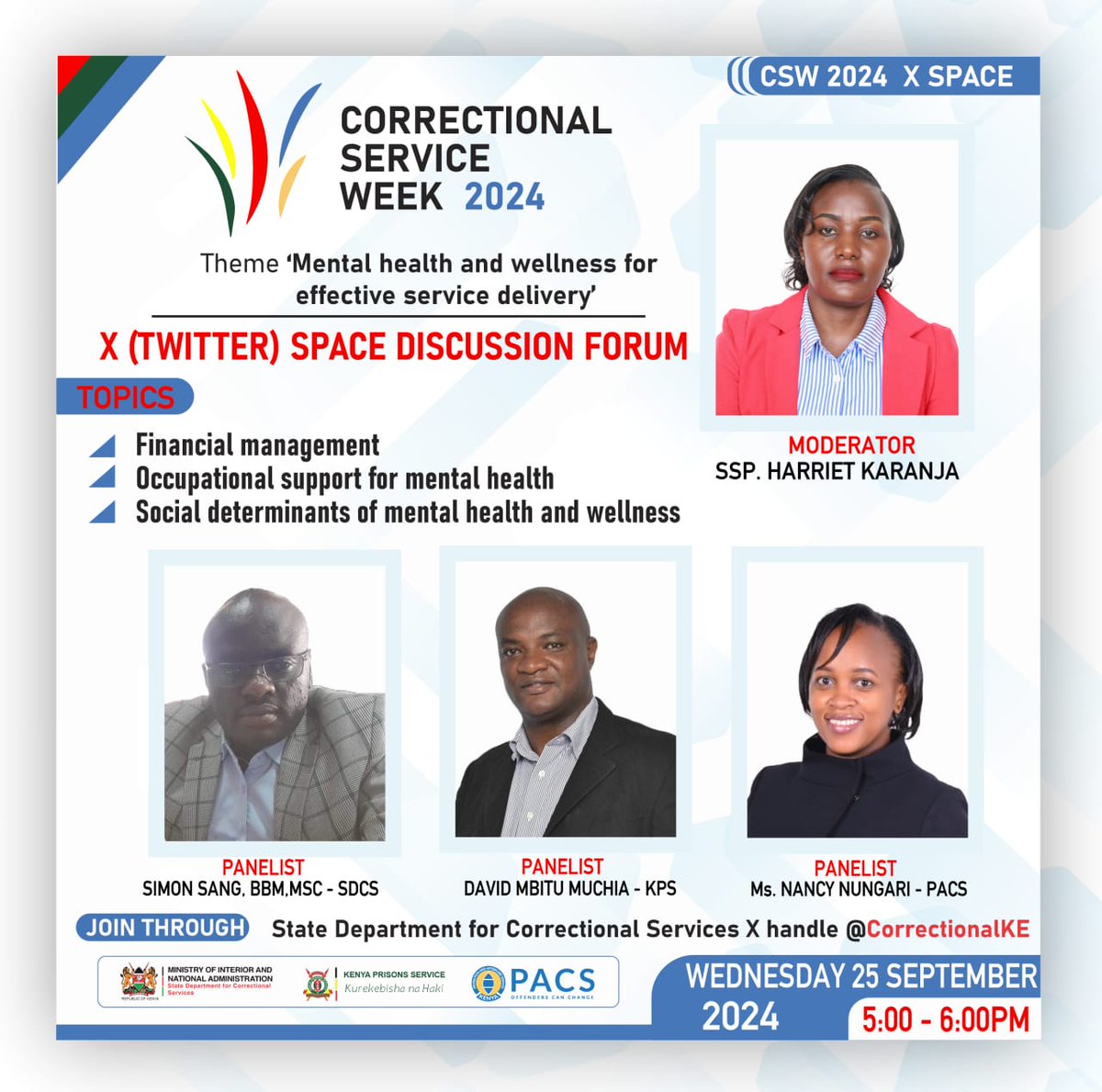 #CorrectionalServiceWeek2024
#CSW2024
#MentalHealthMatters