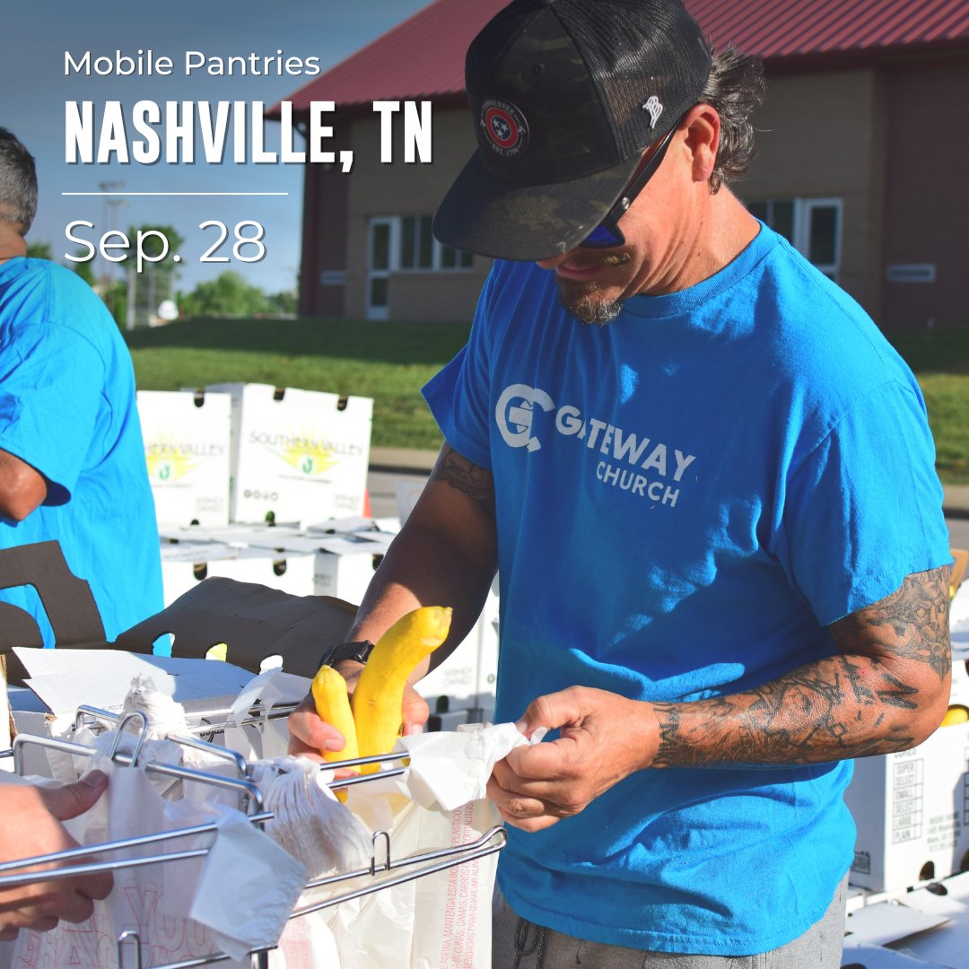OneGenAway's tweet photo. We're coming to you Nashville, Tennessee! Join us this Saturday at 8:30 a.m. as we give out grocery carts full of food! FREE food, no strings attached! 🎸
.
.
#OneGenAway #WipeOutHunger #MobilePantry #Nonprofit #FoodInsecurity #Volunteer #Community #NashvilleTN https://t.co/G9HmPl9E8I
