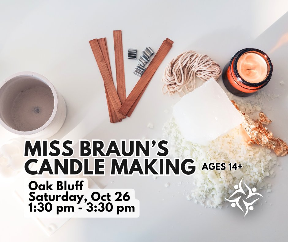 MHRD1's tweet photo. 🕯️✨ Candle Making Workshop for Ages 14+! ✨🕯️

Cozy season is just around the corner, and what better way to celebrate than with a relaxing afternoon of candle making with Kristi? Create something special for yourself or a loved one!

https://t.co/HapSpNHCoU https://t.co/ZqjiPbbtP6