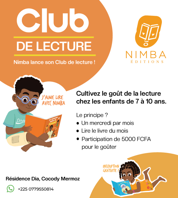 Nimba lance son club de lecture pour les lecteurs de 7 à 10 ans. Restez connectés pour la date du premier rendez-vous.