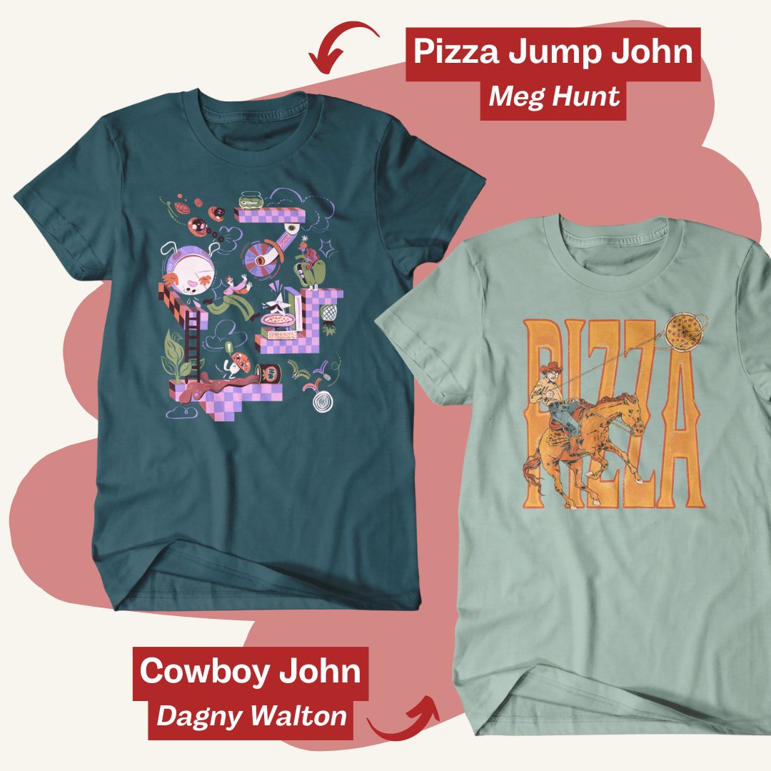 DFTBArecords's tweet photo. The big reveal is here! Go meet the Pizza Johns of 2024 and check out the artists that designed them. 

Shopping is LIVE on the site! https://t.co/UmAMUD5LGo https://t.co/MWrpcoGtNF
