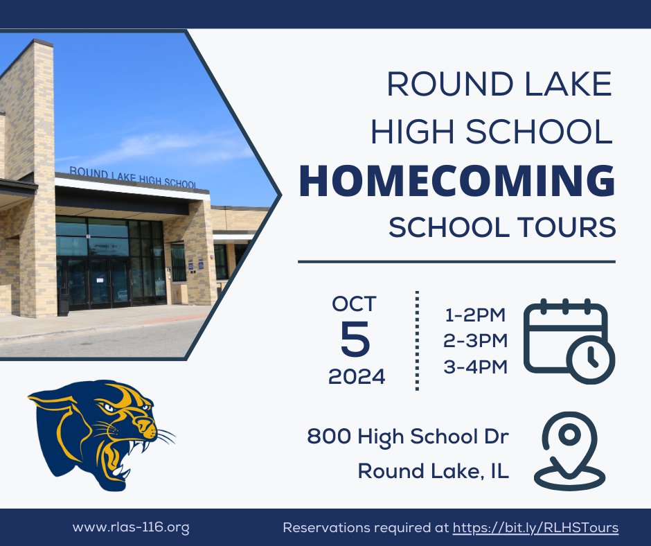 rlascusd116's tweet photo. Calling all alumni! Come explore the school, reminisce about your time here, and see the wonderful improvements made over the years. Celebrate our school and reconnect with old friends. Anyone attending the tours will register at https://t.co/JJJMVcJNAw.

#WeAreRL #PantherPride https://t.co/UbkpH8rhF8