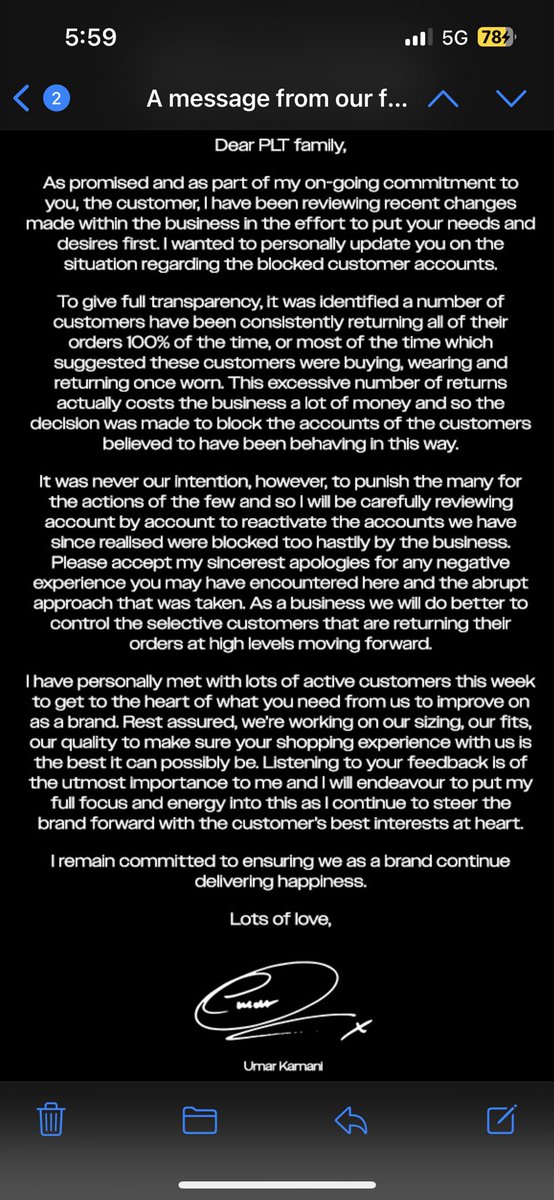 Back track from <a href="/OfficialPLT/">PrettyLittleThing</a> sales down this quarter by any chance? 

If the clothing wasn’t such poor quality or actually fit properly maybe so many wouldn’t return the items in the first place…. Just a thought for your next quarter 🤷🏼‍♀️