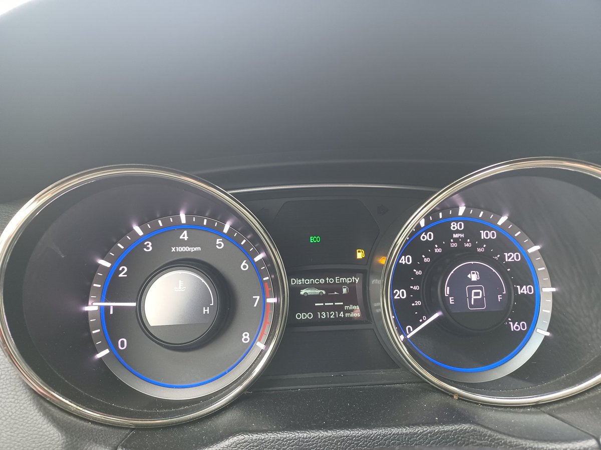 I love when my wife tells me "I think it has about half a tank of fuel."