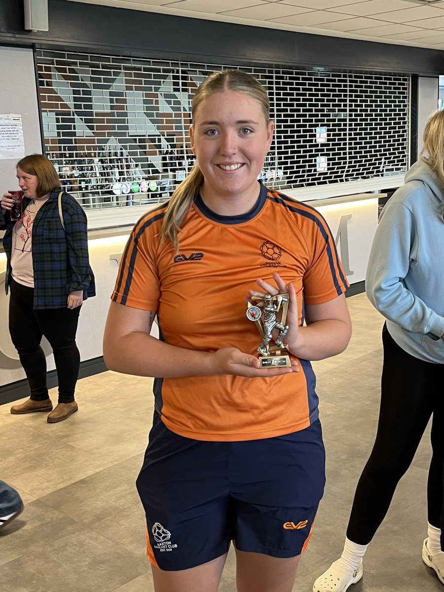 <a href="/Izzyfish9/">Izzy</a>  wins the <a href="/saxtonladiescc/">Saxton Ladies CC</a> 2024 batting award almost 💯avg 💪🏻🏏💥