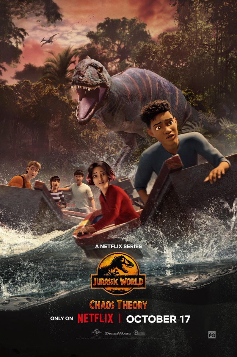 DreamWorksTV's tweet photo. Prepare yourself! 🦖 An all-new season of #JurassicWorld #ChaosTheory premieres October 17, only on Netflix! https://t.co/rchhZSstub