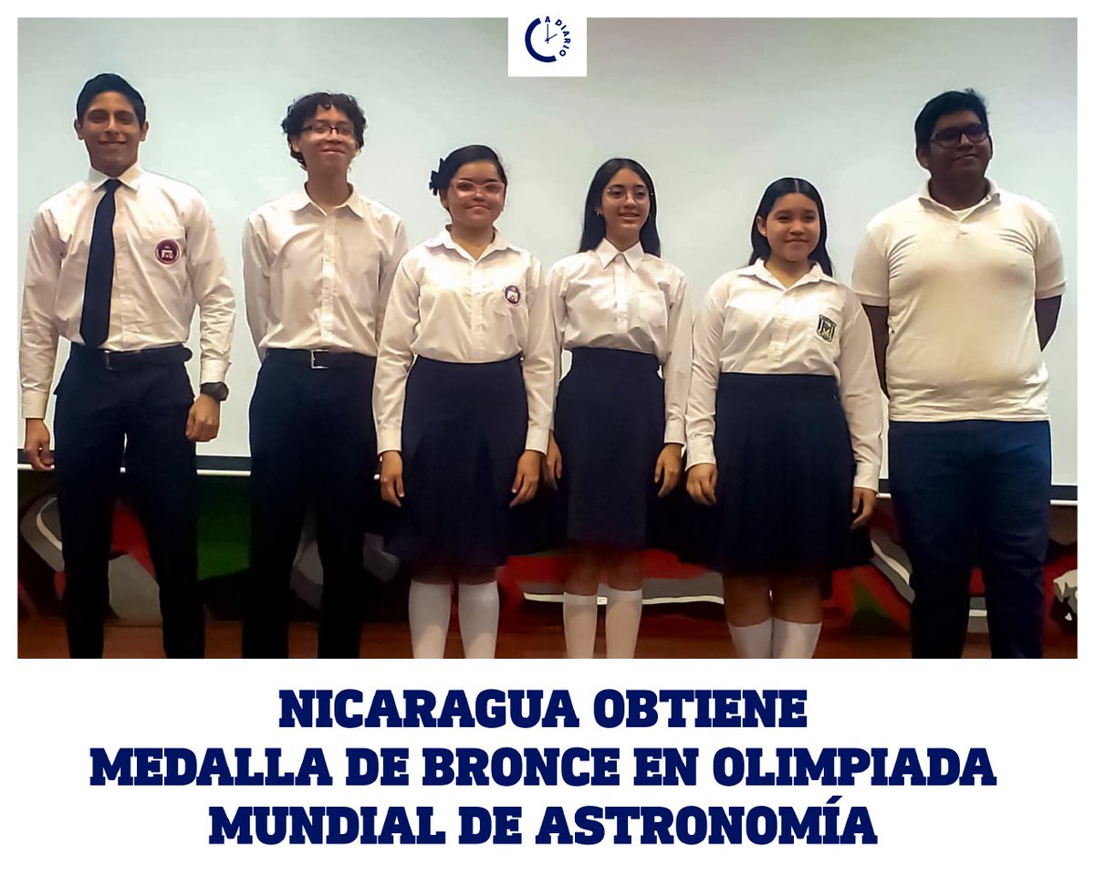Nicaragua brilla en la III Olimpiada Mundial Abierta de Astronomía 2024

logrando obtener una medalla de bronce y una mención especial “Diamante”.🎖️

#Nicaragua
#Adiario