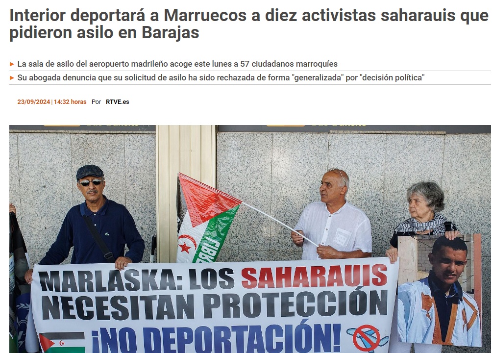 🇪🇭✈️Muy preocupante que se pretenda devolver a personas saharauis a un país donde sus vidas y derechos correrían serio peligro. Reclamamos que se les permita urgentemente la entrada por razones humanitarias para que cada caso de apatridia pueda ser estudiado en profundidad.