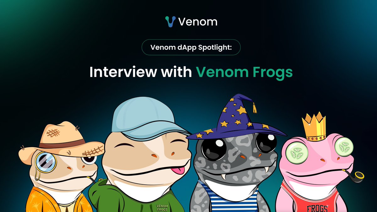 VenomFoundation's tweet photo. 🎤 Introducing the Venom dApp Spotlight!

We’re thrilled to launch the Venom dApp Spotlight, a new series where we highlight standout projects within the Venom ecosystem by interviewing the teams behind them. Each feature will showcase the innovation and creativity driving Venom forward.

For our first spotlight, we sat down with the team behind Venom Frogs 🐸. https://t.co/aASqfjzw7b is a tap-to-earn Telegram game where players can build crypto projects and compete with others. Their NFT collection is also available on the Oasis Marketplace @0asisgallery. 

🔗 Read the full interview here: https://t.co/6vik2tgmBV