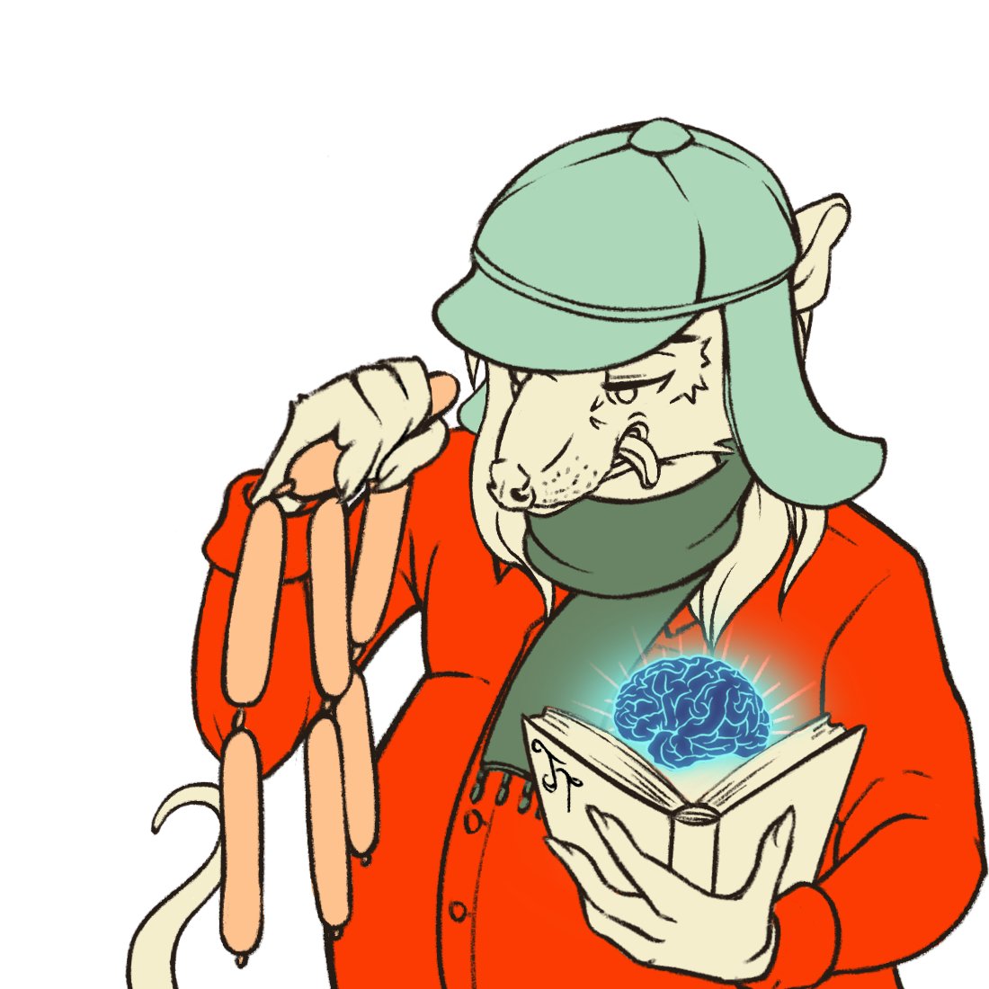 For 20 $Algo and 1k Spindle $Yarn, what literary character do these traits represent??

This one was almost as much fun to draw as it was to read 😂