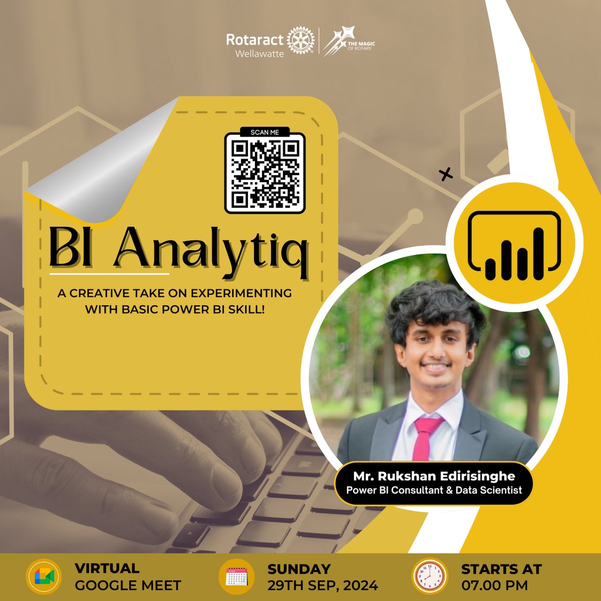 RotaractWella's tweet photo. 📊 Unlock data’s power with 𝐁𝐈 𝐀𝐧𝐚𝐥𝐲𝐭𝐢𝐪 – a Power BI workshop by Rukshan Edirisinghe.

🗓️ 29 Sept 2024 | ⏰ 7 PM | 💻 Google Meet  

📌 Register: https://t.co/ozZiENCfq6

Level up your analytics skills!

#RCW #PowerBI #BIAnalytiq #RotaryMagic #ProDevelopment https://t.co/Mh6rAeGVv0