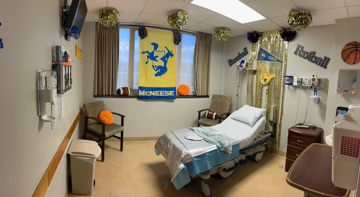 McNeeseSports's tweet photo. Shoutout to @MemorialSWLA for making our student athletes feel at home with their post operation room. 

#GeauxPokes https://t.co/G9S387QWg7