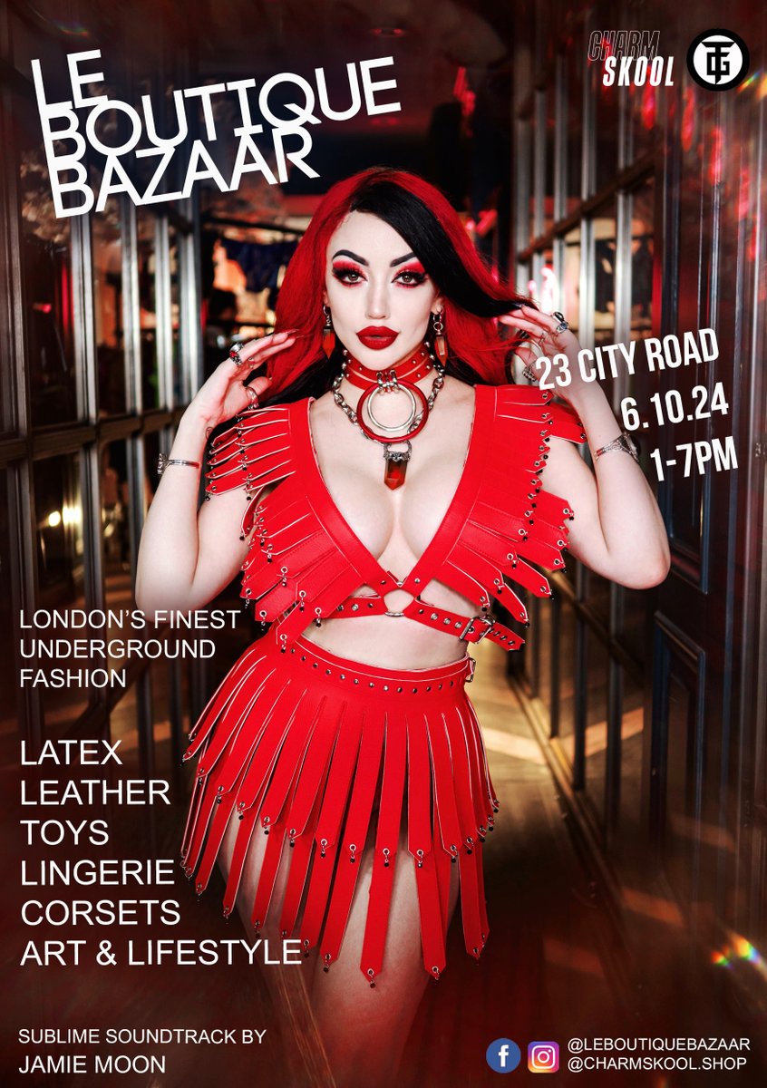 B0utiqueBazaar's tweet photo. The next LBB is getting close! 👻

Make sure you have your ticket - we have 50 incredible brands from the UK and beyond, you'll be in kinky shopping heaven - latex, leather lingerie, toys, art &amp; accessories, plus DJs, model presentations &amp; cocktails! 🍸https://t.co/z3GJNhsOx5 https://t.co/UEll1ve9ev