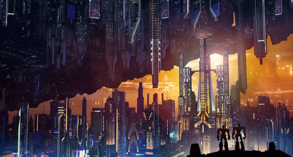 ScheierJason's tweet photo. Hello everyone! Thanks to everyone that watched our movie this weekend. Here are some paintings I did while exploring Iacon City production design. Thanks for looking, now get to the theater and watch our little movie! Special thanks to @CooleyUrFaceOff https://t.co/CRIgaNXexd