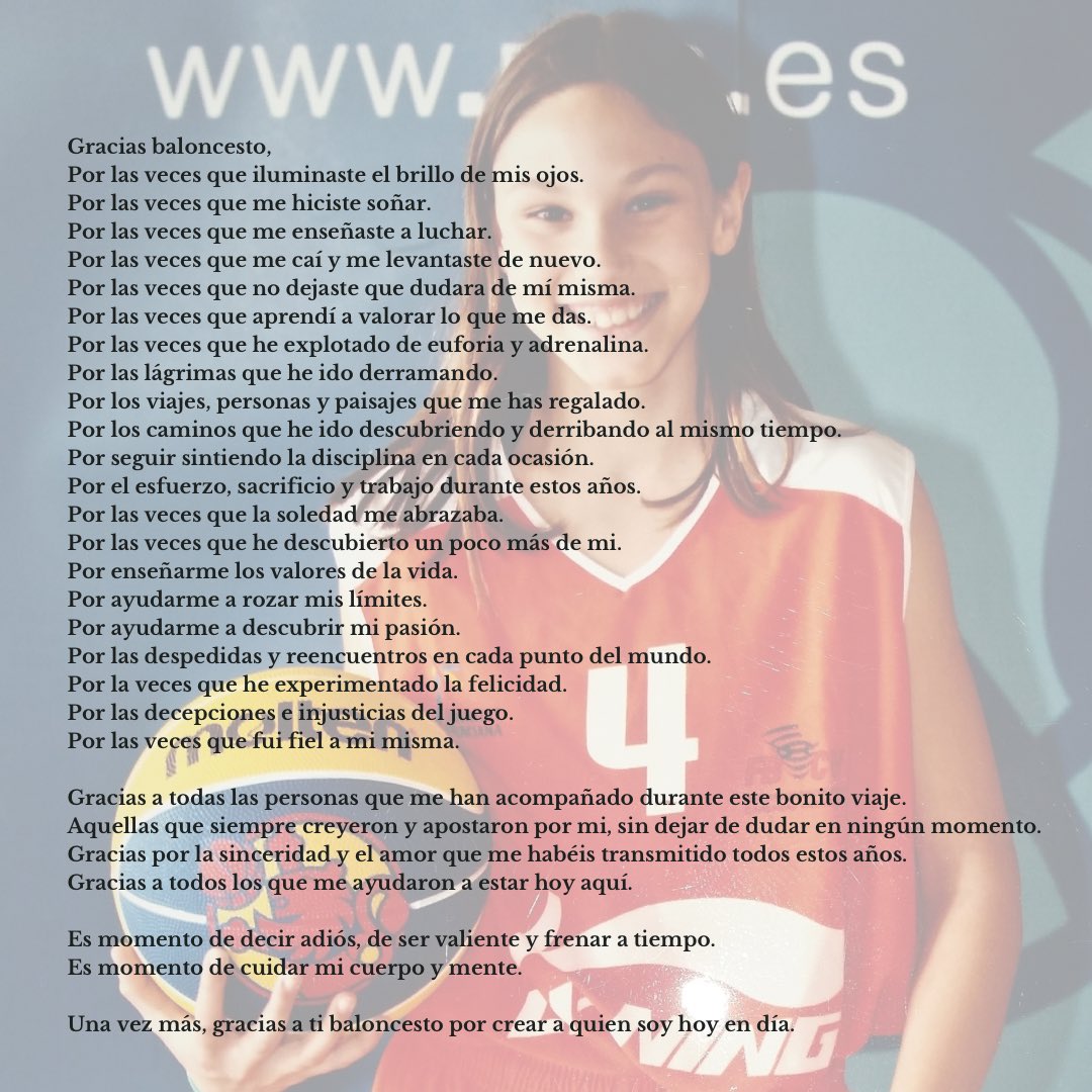 Gracias baloncesto por estos años 🙏🏼❤️