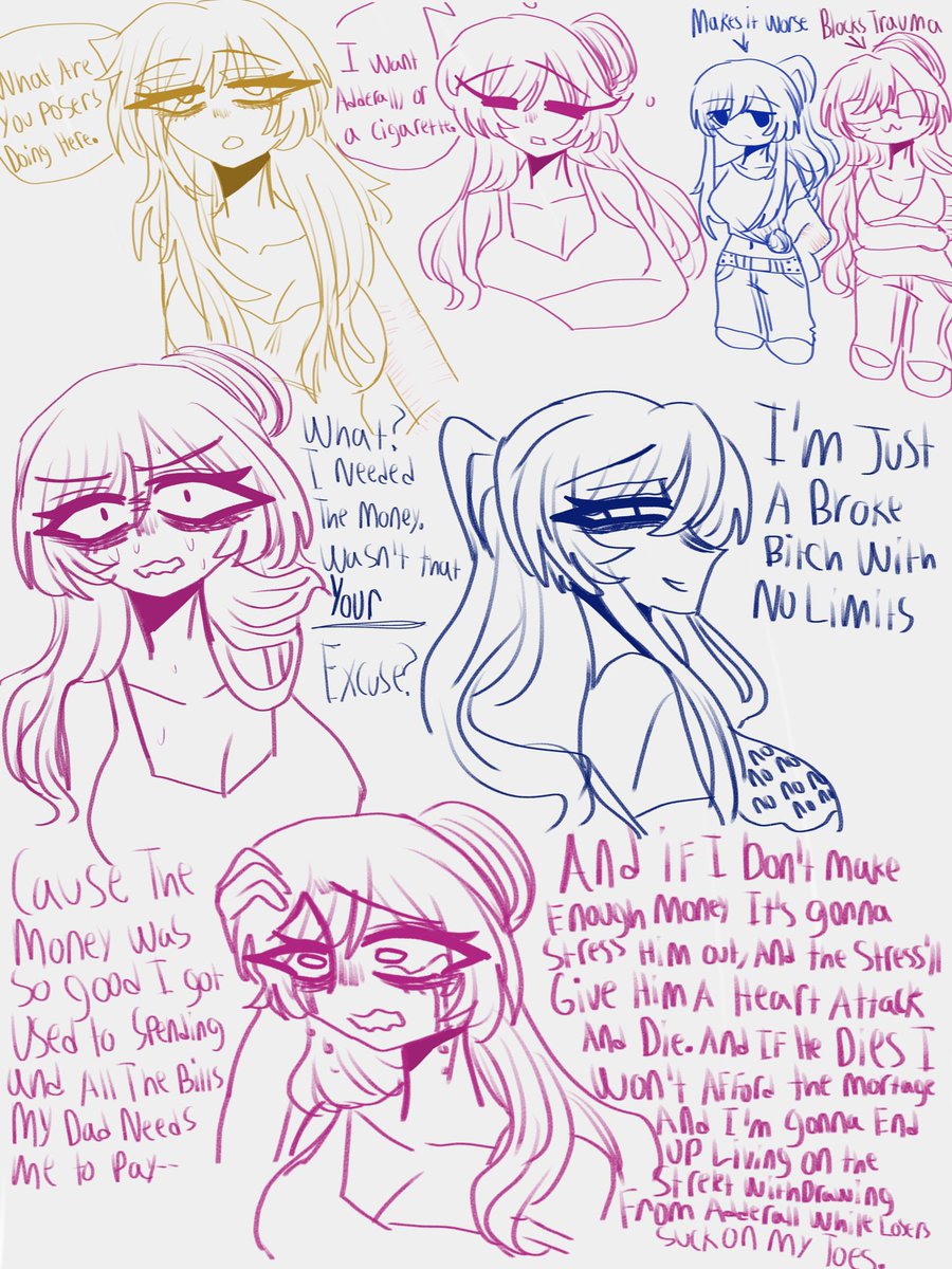 Half_not_Nemu's tweet photo. Class of 09 the flipside sketches
Halfway done watching gameplay itโs so goodโฆand depressing.
#class0f09 #classof09theflipside #classof09jecka #classof09Nicole #classof09emily #digitalart #sketches #art https://t.co/9C0r3A9nTz