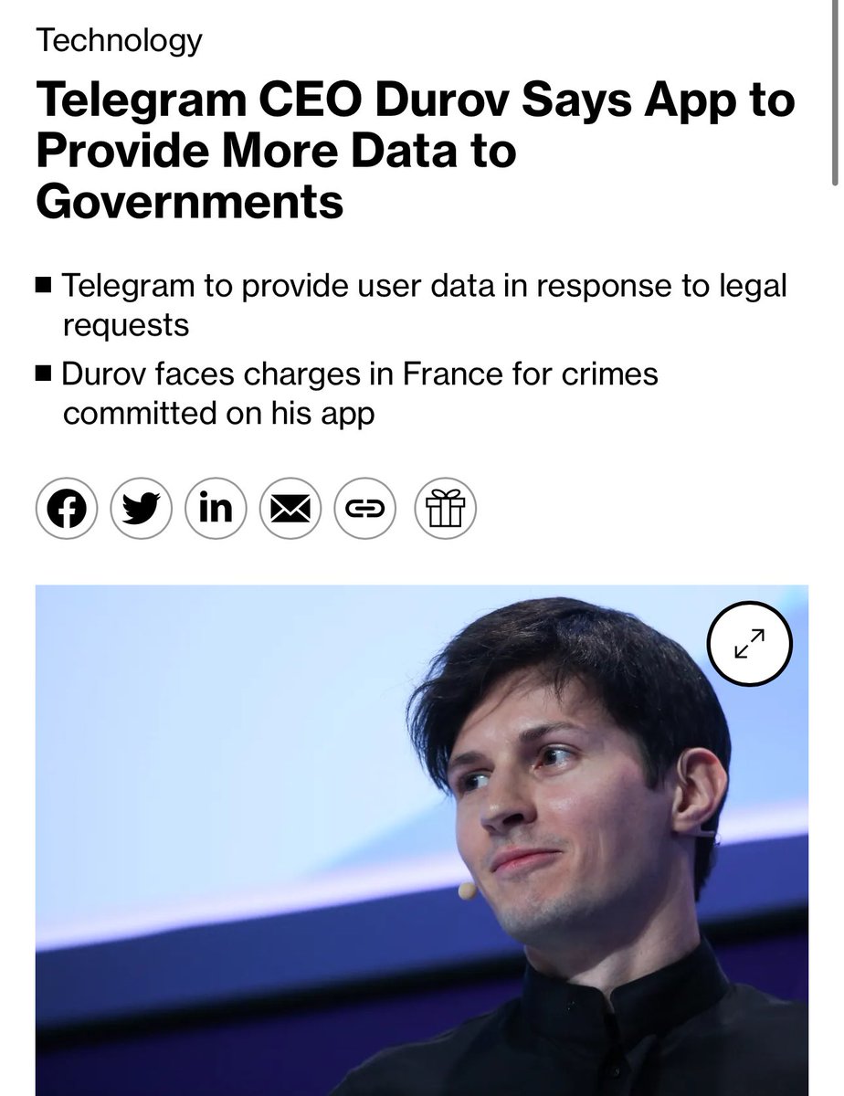 🚨 NEW: Telegram updates their Terms of Service to announce they’ll now comply with police requests and give up your phone number, IP address, and other information when asked. This is following Pavel Durov’s recent arrest and release. End of an era. 😔