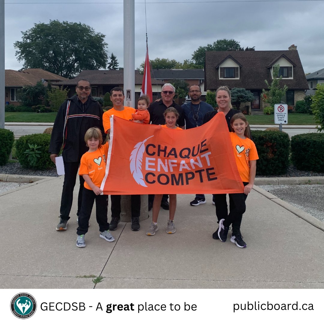 Schools across GECDSB are sharing moments from their flag-raising ceremonies in honor of National Day for Truth and Reconciliation on Monday, September 30th. 

Be sure to check out our Facebook page as we continue sharing photos and events happening in our schools throughout the