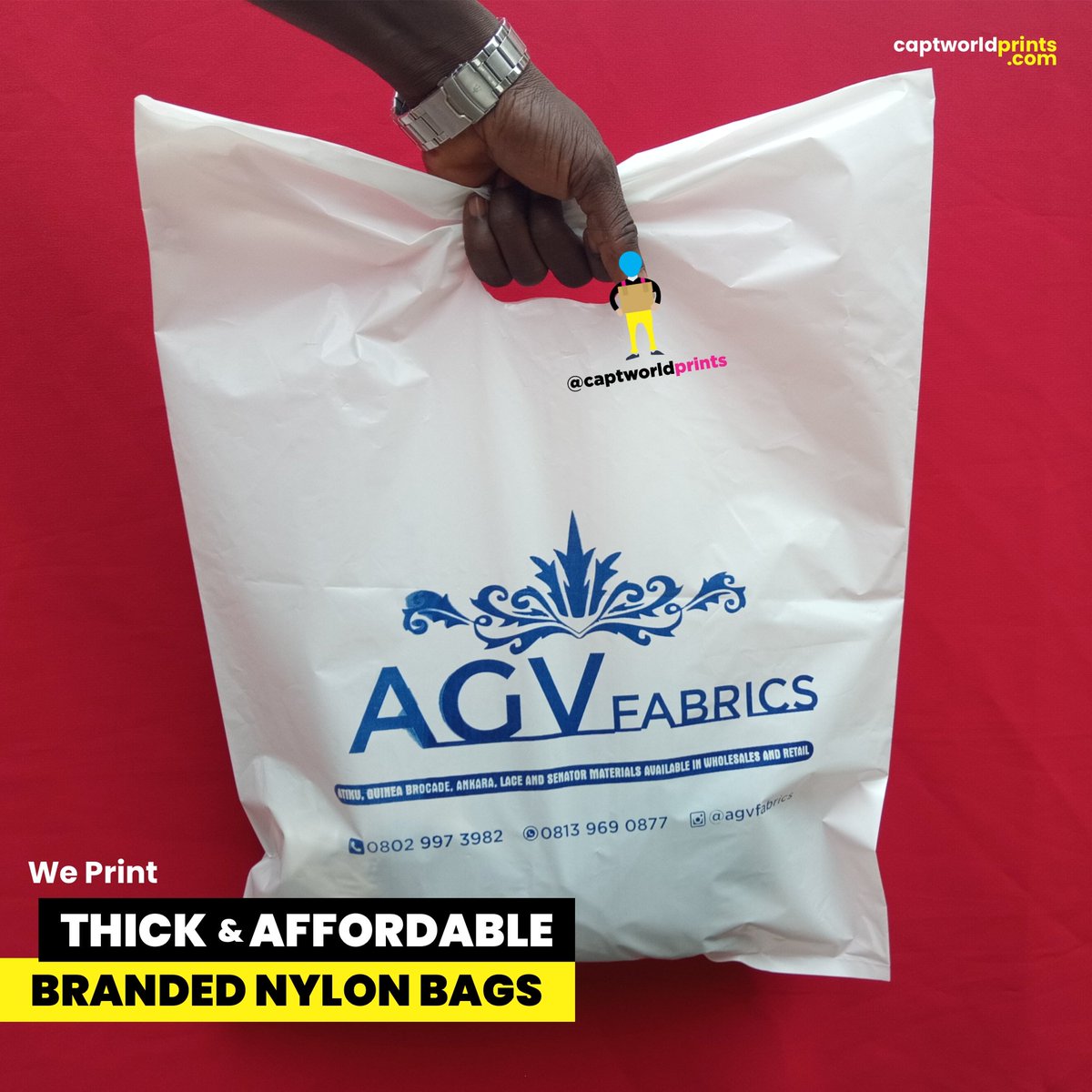 CaptworldPrints's tweet photo. We produce thick Nylon Bags #OnlinePrinting | Israel | Lara | Luke Shaw #BigBrother https://t.co/2Hb5QaoYMh