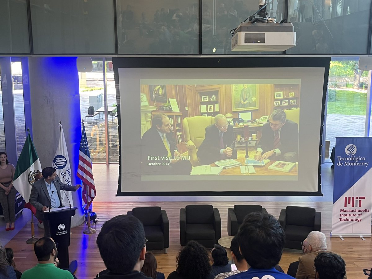 Hoy recibimos al <a href="/MIT/">Massachusetts Institute of Technology (MIT)</a> en el <a href="/TecdeMonterrey/">Tecnológico de Monterrey</a> para fortalecer nuestra colaboración en innovación y tecnología. Juntos, seguimos creando soluciones que transforman el futuro. #Fidingtheway