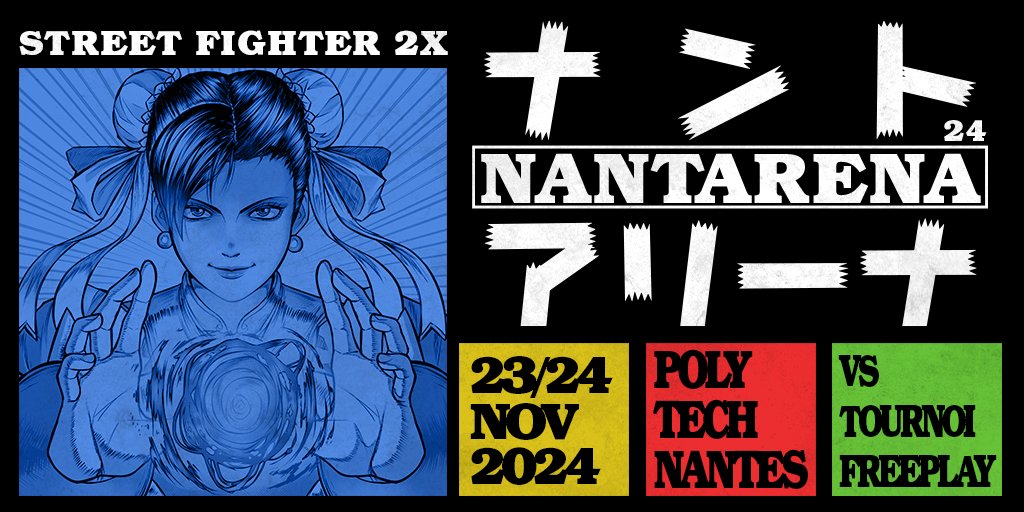Troisième jeu de la lineup à la NA 2024, Street Fighter 2X sera présent!

🕹️ Arcade
👥 32 slots
💰 Cash prize pour le top 3

Merci à <a href="/materielnet/">Materiel.net</a> qui est sponsor de la #NANTERAENA 💪

#SSF2X

Art by <a href="/DRUNKENlei/">BB44 | DRUNKENlei</a>