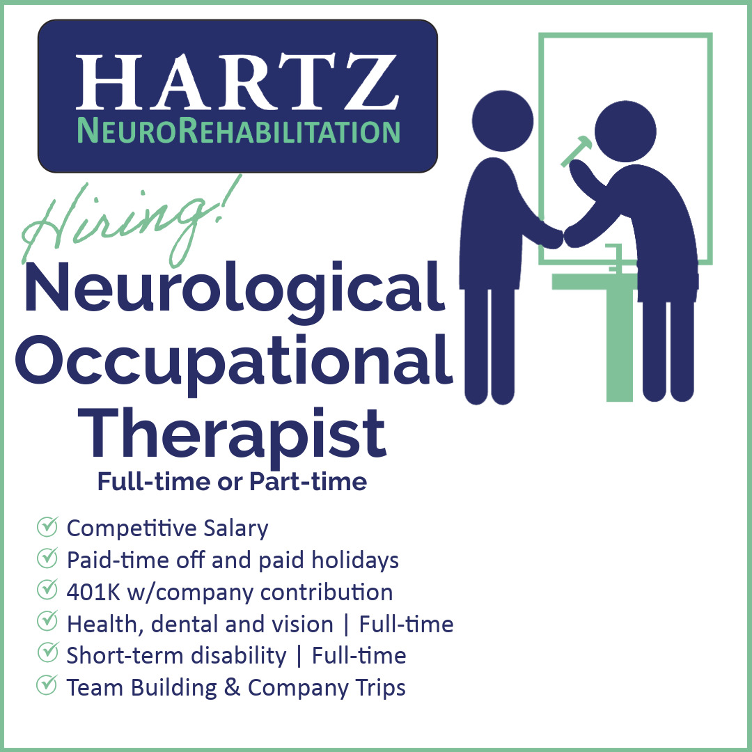 HARTZPT's tweet photo. We are looking for a Neuro Occupational Therapist to join our team.  Learn more &amp; apply here: https://t.co/3ZQIONKTk7
#hiring #occupationaltherapist #neurology https://t.co/vErG8jEjMm