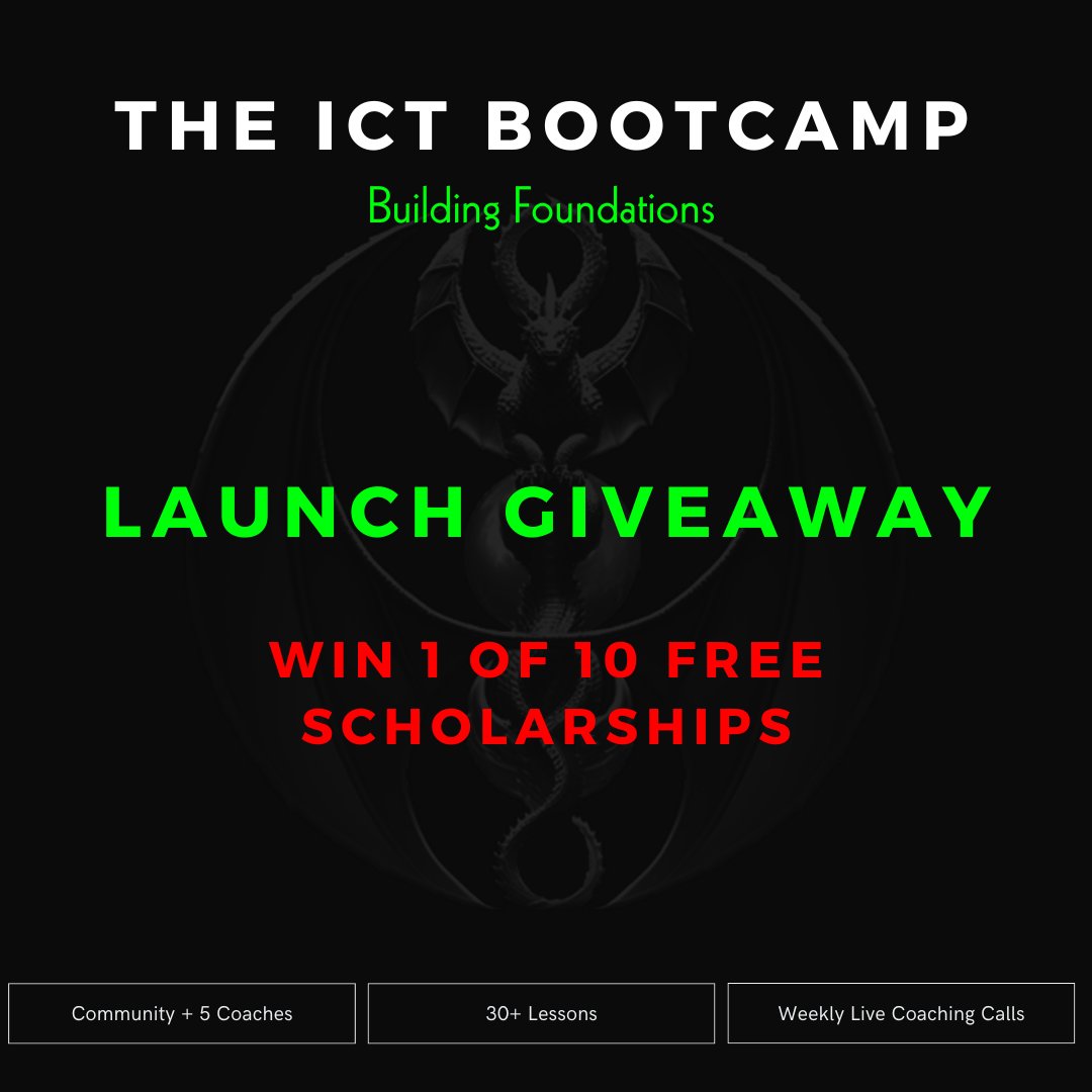 Ali_Khan_ICT's tweet image. 📢 The ICT Bootcamp. Enrollment NOW OPEN.

To celebrate, we are giving away 10 FREE scholarships to our 9-week program.

To win:

1) Like
2) Repost
3) Comment ICD below

Enroll here:
theinnercircledragons.net