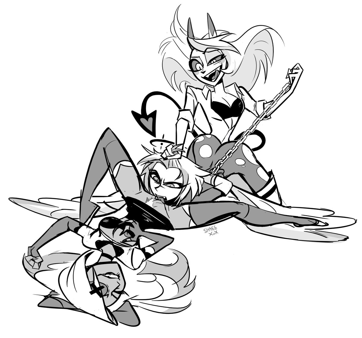 Shmo_afterdark๐ (@shmo_afterdark) on Twitter photo vaggie x lute x charlie commisioned by <a href="/diabolicalgoats/">Dixie Normus</a> XD <3 TOXICC YURI? XD yesss.....๐๐ค๐คโค๏ธwe love a good throuple. NSFW ๐fisting | eating out | dubcon vaggie x lute x charlie commisioned by <a href="/diabolicalgoats/">Dixie Normus</a> XD <3 TOXICC YURI? XD yesss.....๐๐ค๐คโค๏ธwe love a good throuple. NSFW ๐fisting | eating out | dubcon