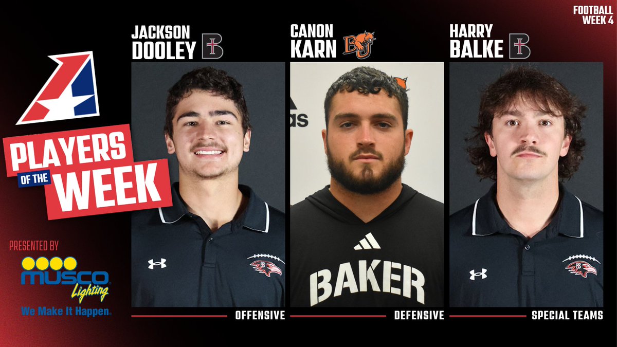 Heart of America Athletic Conference (@heartsportsnews) on Twitter photo 🏈, Balke, Dooley, Karn Capture Heart Football Player of the Week honors, presented by <a href="/MuscoLighting/">Musco Lighting</a>!
heart.prestosports.com/sports/fball/2… 🏈, Balke, Dooley, Karn Capture Heart Football Player of the Week honors, presented by <a href="/MuscoLighting/">Musco Lighting</a>!
heart.prestosports.com/sports/fball/2…