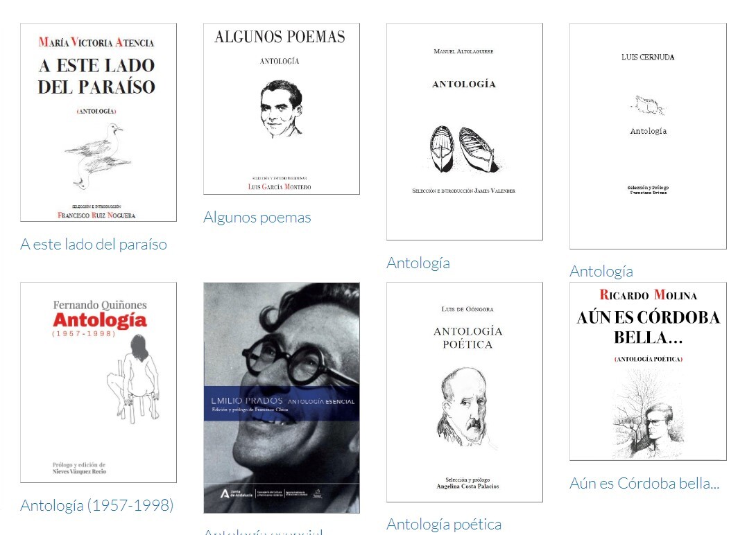 CulturaAND's tweet photo. #LetrasAND | ¿Quieres acercarte a la obra de María Zambrano, Antonio Machado, Bécquer, Cernuda o Alberti?
✍ El Centro Andaluz de las Letras #CAL cuenta con un amplio catálogo de antologías de estos y otros muchos autores.
¡Consulta sus publicaciones! 🔗 https://t.co/I4Ru7iOL3b https://t.co/8zu7qugycO