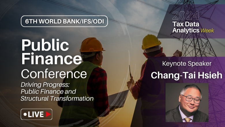 wb_research's tweet image. [HAPPENING NOW] The 6th World Bank/@TheIFS/@ODI_Global Public Finance Conference – Day 1 is live in DC! Join us to hear about innovative research on public finance and the keynote speech by Chang-Tai Hsieh (@ChicagoBooth)

JOIN: worldbank.org/en/events/2024…