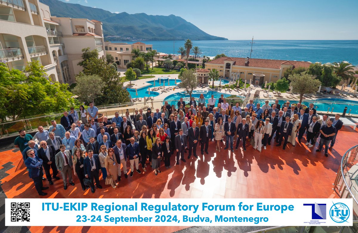ITUEurope's tweet photo. TODAY: @ITU-#EKIP Regional Regulatory Forum for #Europe kicks off! 

📢Over 140 regulatory experts get together in #Montenegro to discuss Vision for #Connectivity: Innovating the Future of Telecom #Regulation and #Security!

#DigitalCooperation #DigitalFutureForAll https://t.co/qfDv6Tugt1